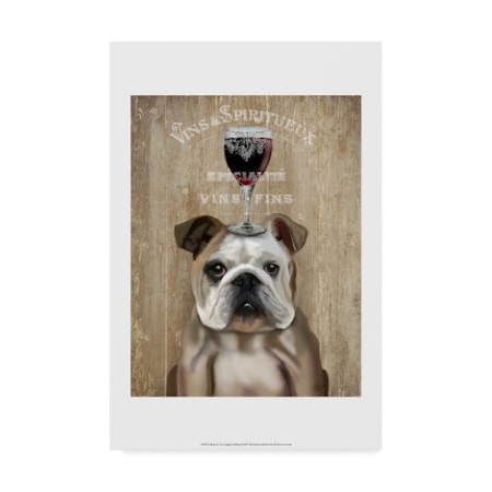 Fab Funky 'Dog Au Vin, English Bulldog' Canvas Art,16x24